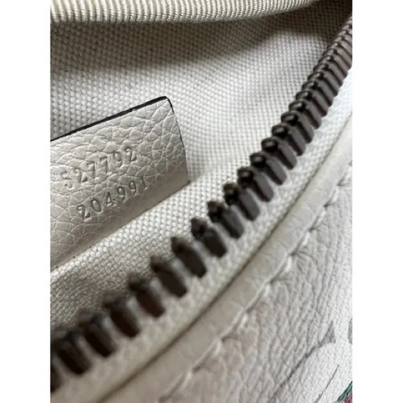 Gucci Logo leather belt Ivory white leather Fanny pack leather shoulder bag - Picture 5 of 7